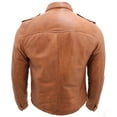 thumbnail image 4 of Mens Leather Jeans Style Shirt Jacket-Dawley in Tan, 4 of 6
