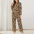thumbnail image 2 of Fotbe Cute Small Farm Birds Pattern Long Sleeve Pajama Set for Women,Sleepwear Set,2-piece Loungewear Set,Soft PJs Comfy Nightwear with Pockets -XX-Large, 2 of 7