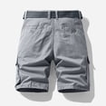 thumbnail image 4 of Homeyce Mens Cargo Shorts Elastic Waistband Drawstring Short Military Outdoor Breathable Hiking Fishing Big and Tall Camo Cargo Pants Multi-Pocket Quick Dry Bermuda Shorts,Gray 2XL, 4 of 5