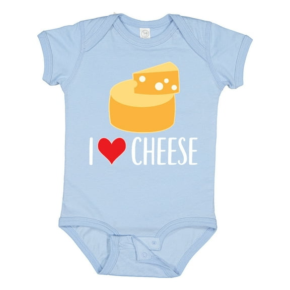 Inktastic I Love Cheese Funny Cheese Lover Boys or Girls Baby Bodysuit