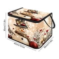 thumbnail image 3 of Collapsible Christmas Storage Box with Santa Snowman Design Large Capacity Foldable Clothes Organizer Bin for Home Decor, 3 of 7