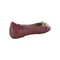 thumbnail image 3 of Fitflop Womens Allegro Blossom Leather Ballerina Flats, Dark Red, US 8, 3 of 3