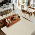 thumbnail image 5 of White Swan 4x6 Area Rugs, Farmhouse Solid Beige Color Modern Art Non-Skid Rubber Backing Large Rectangle Rugs - Living Room Bedroom Home Office, Indoor Floor Mat Carpets Washable Rug, 5 of 9