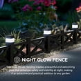 thumbnail image 3 of SUNJOY Garden Fence Solar Border Fencing with Waterproof LED Path Lights, Metal Lattice Fence Panel Outdoor Decorative Garden Fences(5PK), Black, 3 of 11