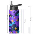 thumbnail image 4 of Camouflage Insulated Stainless Steel Water Bottle with Straw & Cleaning Brush – 18/32/40 Oz | Leakproof, BPA-Free, 304 Stainless Steel, Wide Mouth, Travel Mug for Car, Gym, Office, 4 of 5