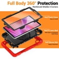 thumbnail image 5 of for Lenovo Tab One 8.7/ Tab K9 Case 8.7 inch 2025, 360 Rotating Shockproof Cover with Stand, Handle, Shoulder Strap, Red, 5 of 7