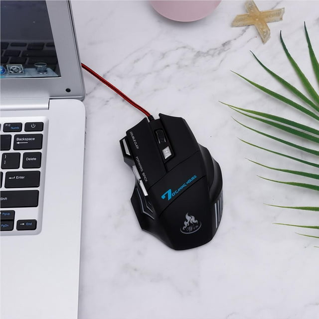 K97D Souris de Jeu Filaire Souris Ergonomique Filaire Souris d'Ordinateur avec Lumière Respirante Colorée Boutons Programmables pour Portable Ordinateur Portable PC Maison Bureau