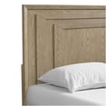 thumbnail image 2 of Modern King Size Panel Bed Frame with Headboard and Footboard, Sturdy Wood Platform Bed in Brown and Black, 2 of 6