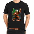 thumbnail image 3 of Santa Bigfoot Christmas Tree Xmas Lights Funny Sasquatch T-Shirt, 3 of 4