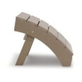 thumbnail image 4 of Benjara Sami 20 Inch Outdoor Ottoman, Slatted Design, Sloped Arc, Brown Finish, 4 of 5