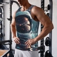 thumbnail image 5 of Logiee Astronaut Helmet Reflections Print Men's Workout Tank Top,Quick Dry Workout Tank Top,Gym Muscle Tee,Fitness Bodybuilding Sleeveless T Shirt-Small, 5 of 7