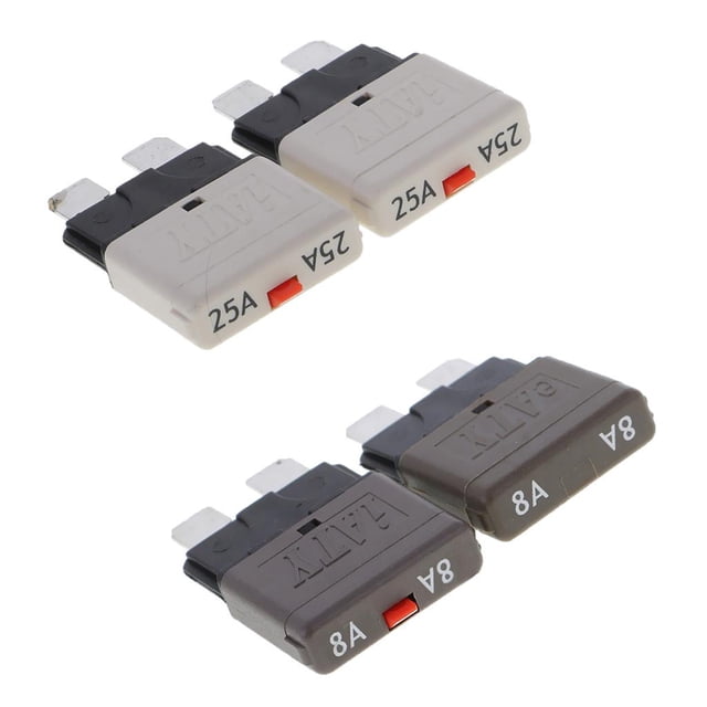 Disyuntor Interruptor Manual Sunnimix 4x para Automóvil Cortacircuito de 28V 25A Interruptor automático de mini fusible para automóvil