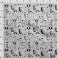 thumbnail image 4 of oneOone Cotton Silk Light Gray Fabric Mermaid Craft Projects Decor Fabric Printed By The Yard 42 Inch Wide-71, 4 of 6
