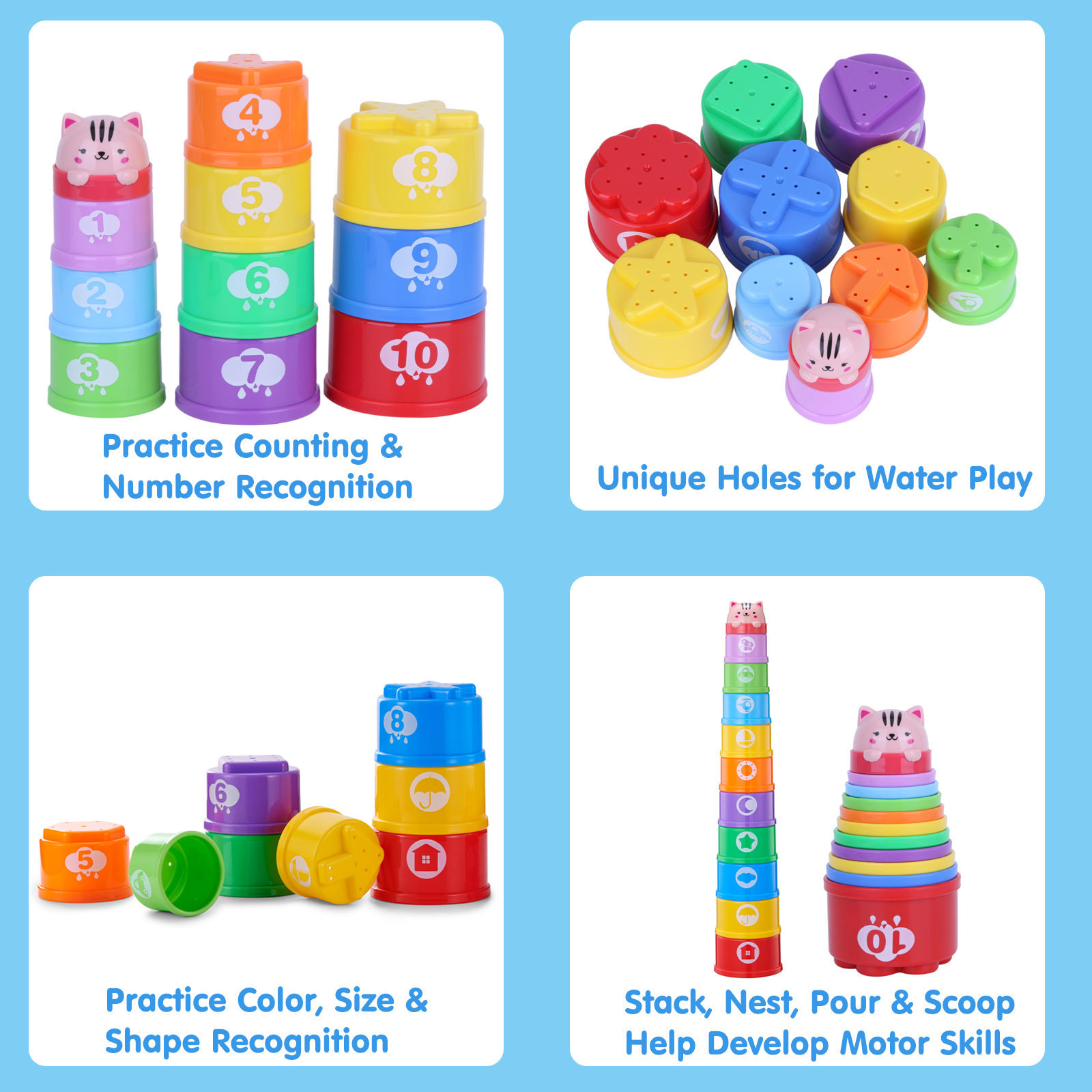Wanonoo 11-Piece Stacking Cups Set photo 7