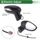 thumbnail image 2 of Reemplazo de espejo lateral eléctrico derecho para Ford Fiesta Mk7 2008-2012 No.1753801/1796702/1542155 Ajuste eléctrico negro 6 pines, 2 of 7