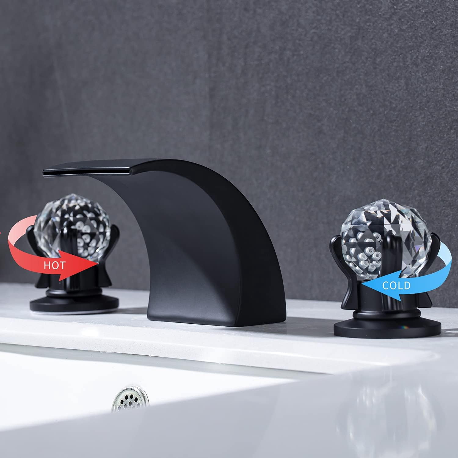 Zovajonia 63D-HSJXM Widespread Oil Rubbed Bronze Vanity Mixer Faucet