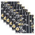 thumbnail image 6 of Satin Polyester Napkins - 20x20 InchSingle-Sided Printed Napkins, 1-Piece/4-Piece/6-Piece Set, DIY Personalized Table Setting，White and Yellow Floral, 6 of 8