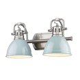 thumbnail image 5 of Duncan 2 Light Bath Vanity Pewter with Seafoam Shades, 5 of 5