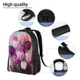 thumbnail image 5 of Haiem Purple And Pink Tulip Bouquet Backpack - Stylish and Durable 15-inch Laptop Backpack with Waterproof Oxford Fabric, 5 of 8