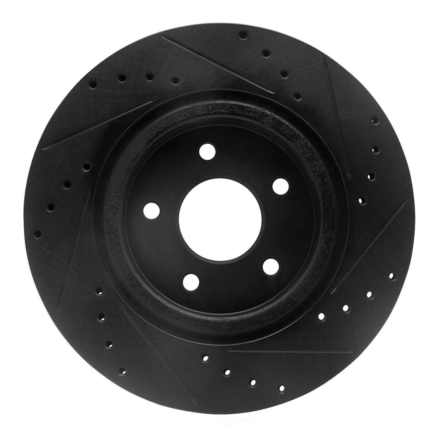 Dynamic Friction Company 633-68019L DFC Brake Rotor - Drilled And Slotted - Black