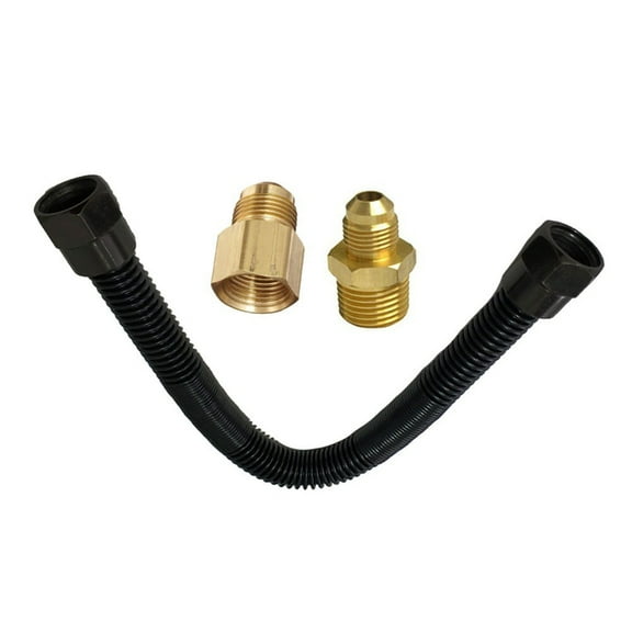 1/2" OD x 3/8" ID 24 In Flexible Gas Line Connector Kit for Fire Pits