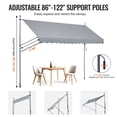 thumbnail image 3 of VEVOR 157x47" Patio Awning Retractable Awning Sunshade Shelter with Crank Handle, 3 of 10