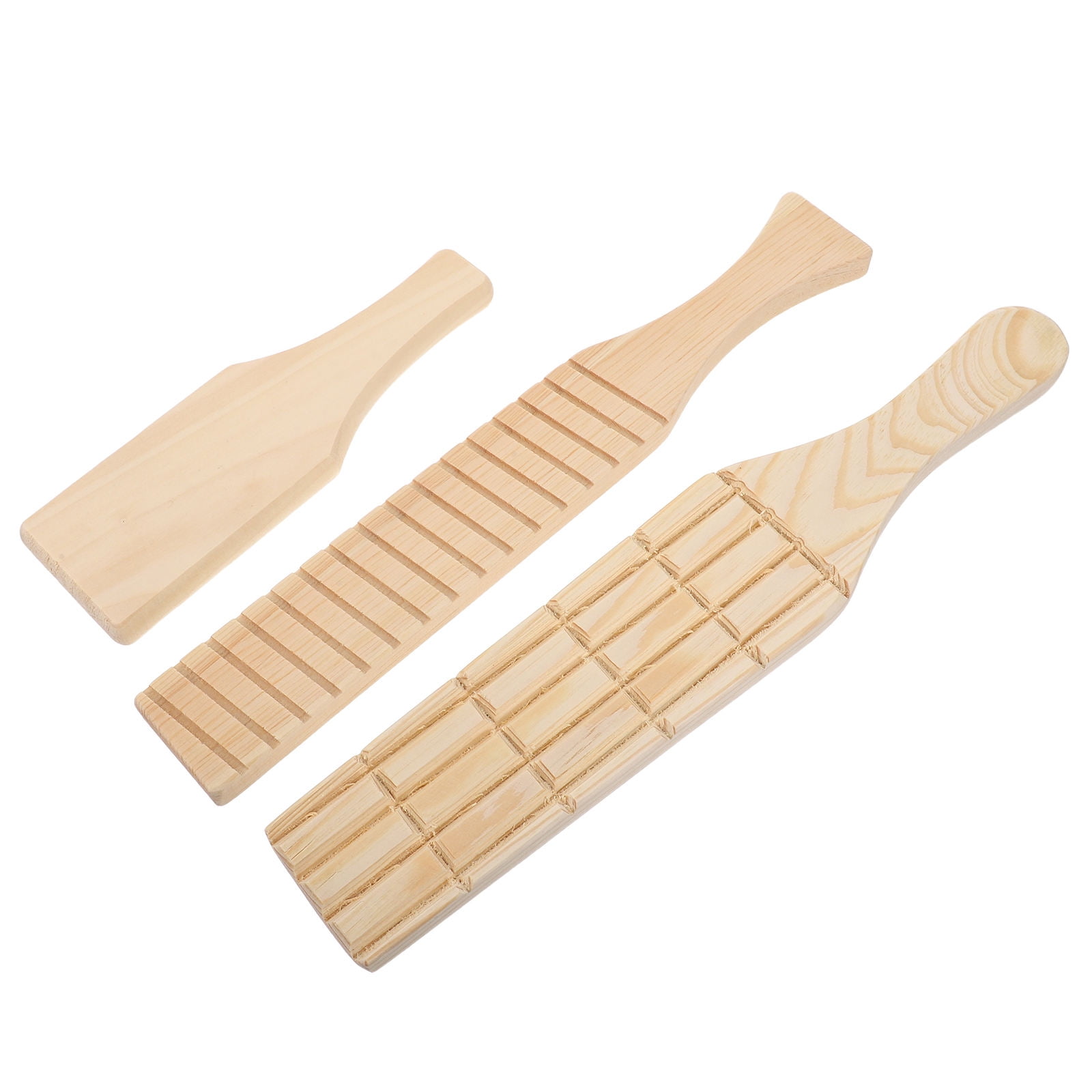 KALLORY 3Pcs Wood Ceramic Clay Tools Set Premium Pottery Paddle Board for Modeling and Sculpture