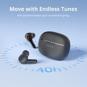 TRONSMART Sounfii NC 2 Hybrid Active Noise Cancelling Earbuds, Bluetooth 6.0, Hi-Res Certified, 40H Battery, IPX5 Sweat Resistant, 6 Mics AI Clear Calls, Multi Device Connection