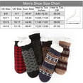 thumbnail image 4 of Men's Slipper Socks Fleece Lined Non-slip Soles, Winter Soft Thick Cozy Indoor Home Boots Anti-skid Gripper Bottoms, Warm Fuzzy House Shoes, Christmas Gifts For Dad Grandpa Boyfriend, Size 12-13, 4 of 5