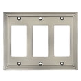 thumbnail image 1 of Cosmas 25084-SN Satin Nickel Triple GFI/Decora Rocker Wall Switch Plate Switchplate Cover, 1 of 3