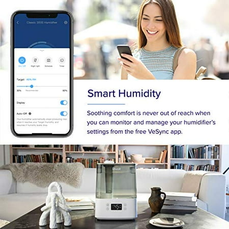 LEVOIT Cool Mist Humidifiers for Bedroom, 6L Smart WiFi Top Fill