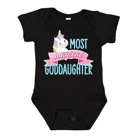 

Inktastic Most Magical Goddaughter- Cute Unicorn Gift Baby Girl Bodysuit