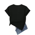 thumbnail image 2 of Pattern Printed Short-Sleeved T-Shirt STREET STYLE New York City EMPIRE STATE LIBERTY BROOKLYN Graphic Tees Women Tops, 2 of 5