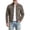 Brown, variant on FchengtaiS Mens Suede Bomber Jacket Stand Collar Zip Up Wind Resistant Jacket Winter Warm Outerwear with Multi Zipper Pockets