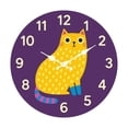 thumbnail image 1 of Reloj de pared de , reloj colgante de madera, silencioso, con números arábigos, sin , decoración de pared para bar, aula, sala de fiestas, Gato amarillo, 1 of 8