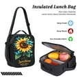 thumbnail image 5 of Vibrant Sunflowers And Blue Butterfly Backpack 17 Inch Set with Lunch Bag and CaseDurableTravel Bag Combo for Work Commuting Daily Use, 5 of 8