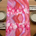 thumbnail image 5 of Happy Birthday 90 Inch Table Runner, Pink Balloons Bows Polka Dot Cakes Farmhouse Dresser Scarf Cotton & Linen Tablerunner for Dining/Kitchen Island/Holiday Party Décor 13" x 90", 5 of 9