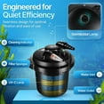 thumbnail image 5 of Pond Pump Filter Bio Water Pressure Filter with Ultraviolet Feature UV Light Sterilizer Bulb Canister System Koi Fish Aquarium Tank Garden Water Clarifier 1100 - 2200 Gallons (8000L), 5 of 9