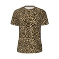 thumbnail image 5 of Wukai Leopard Print Print Men's Short-Sleeved Mesh T-Shirt,Quick-Dry Short Sleeve Workout T-Shirt-X-Small, 5 of 8