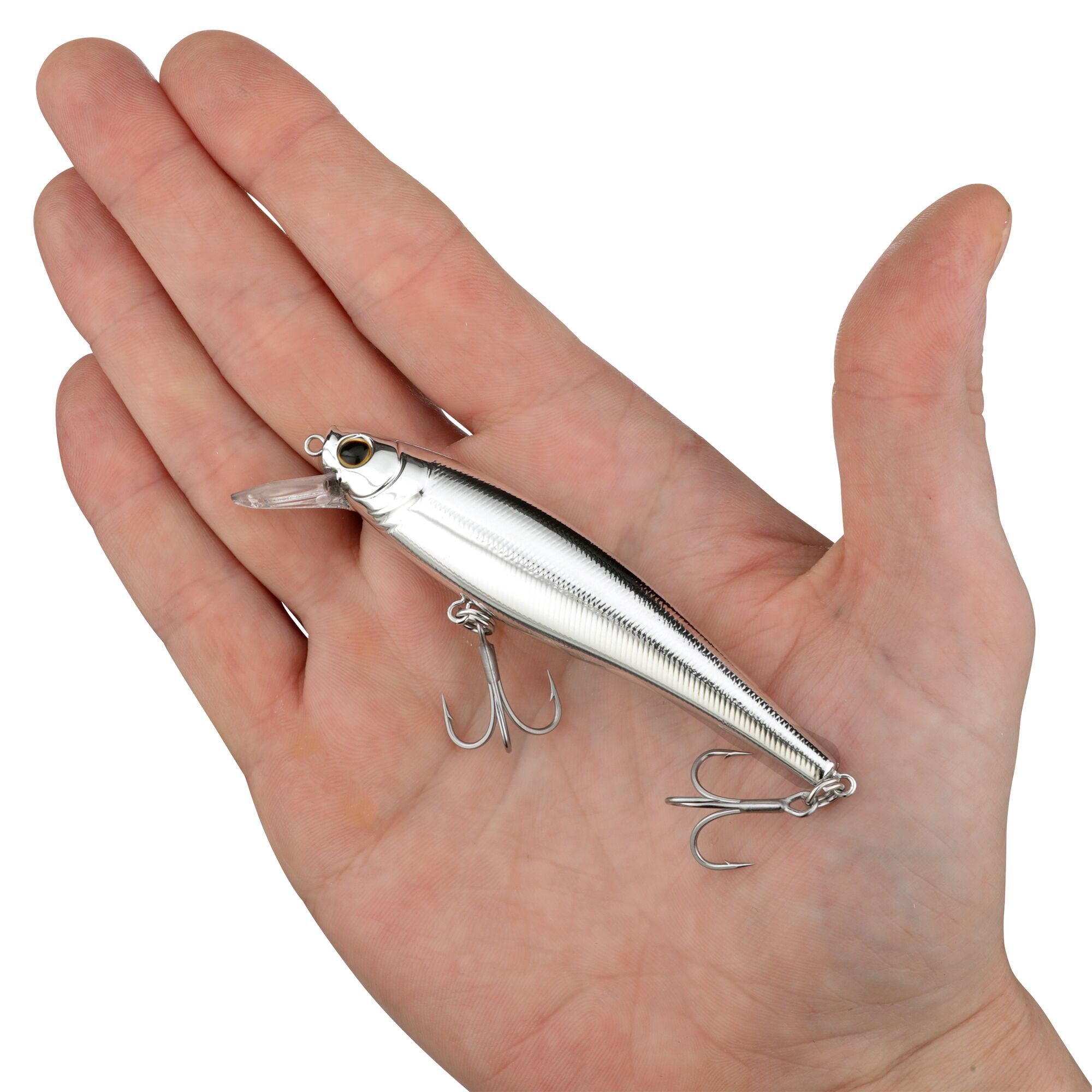 Berkley Cutter Saltwater, 3.5 in, Jerkbaits, Chrome (1 Count)