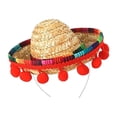 thumbnail image 1 of Rongfmy Sombrero Hat Practical Photo Props Creative Comfortable Mexican Theme Decoration Beige Hat, 1 of 9