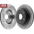 thumbnail image 2 of Afa Motors Rear Brake Rotors 281.6mm Drilled & Slotted Brake Rotor Fits for Acura ILX TSX, Honda Accord Civic HR-V (All Models), 2 of 6