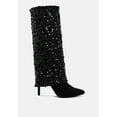 thumbnail image 6 of Sin City Sequinned Fold-Over Calf Boots, 6 of 10