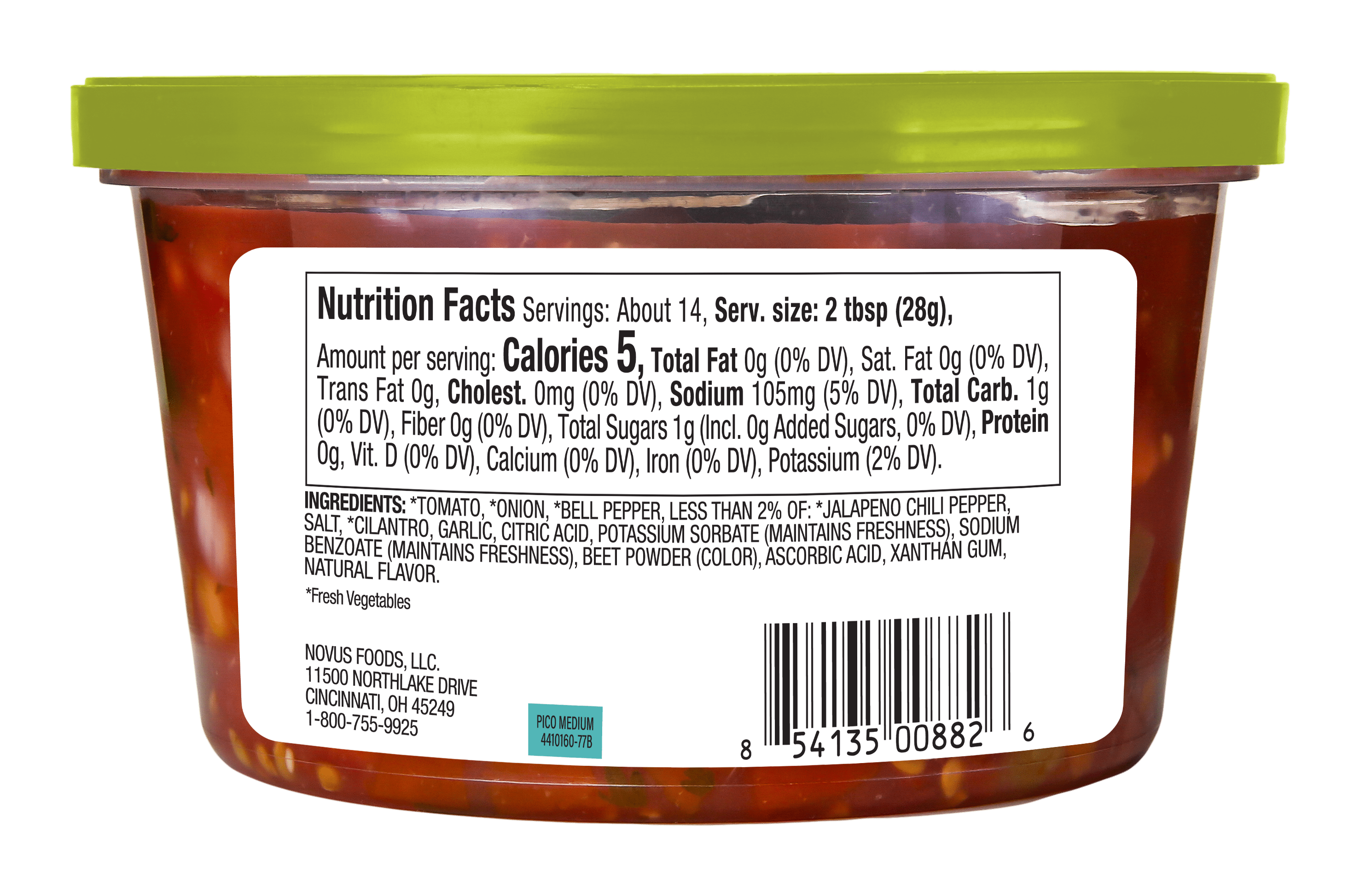 Fresh Cravings Pico de Gallo Salsa Mild, 14 oz., Recyclable Plastic Tub, Gluten-Free, Refrigerated