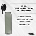 thumbnail image 3 of Wide Mouth Water Bottles 26 oz. Set of 10, Bulk Pack - BPA Free, Great for Gym, Camping, Backpacking, School - Smoke, 3 of 5