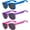 Blue, Purple, Pink, variant on OWL Retro Square Sunglasses Womens Mens UV400 Protection Trendy Sun Glasses (3 Pack)