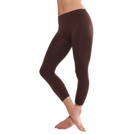 Seamless Capri Leggings - Womens Elastic Four way Stretch Seamless Capri Leggings in Many Colors