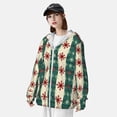 thumbnail image 3 of Daiia Christmas Snowflakes Plaid UPF 50+ Sun Protection Hoodie Jacket Lightweight Long Sleeve Sun Shirt for Women Men with Pocket Hiking Outdoor-3X-Large, 3 of 7
