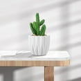 thumbnail image 4 of Fiudx Maceta Vintage Cilíndrica Texturizada, Diseño Ligero y Duradero, Ideal para Interiores y Exteriores, Ideal para Suculentas y Cactus, Decoración para El Hogar y La Oficina, Estética Moderna., 4 of 5