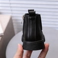 thumbnail image 6 of BXJX Girls Ankle Boots, Thick Sole Non-Slip Casual Zipper Fall Winter Boots Black Size 12 Little Kids, 6 of 8